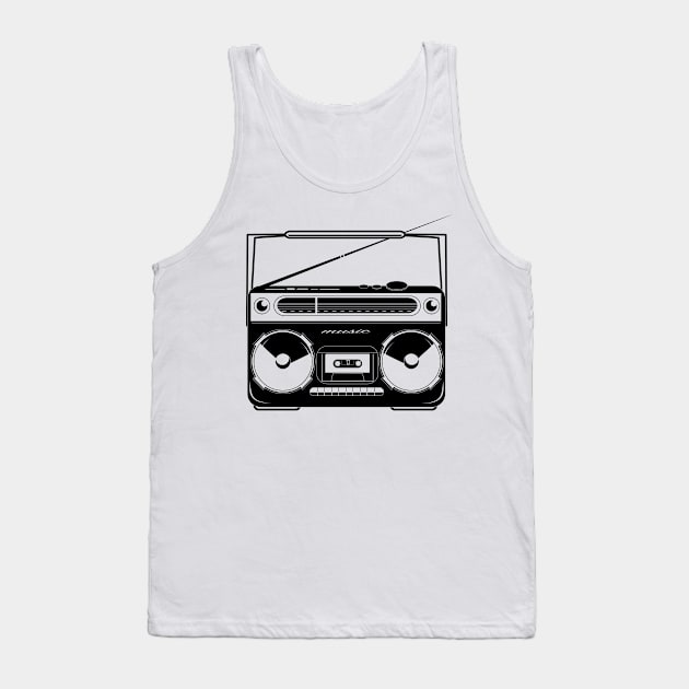 Ghetto blaster - radio recorder Tank Top by Kisho